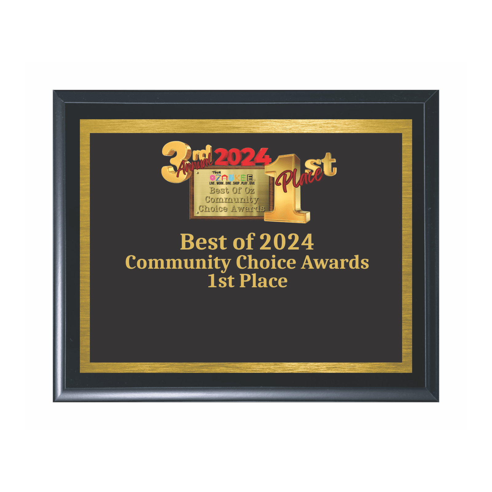 Tour Ozaukee Community Choice Awards - Laser Traditions Engraving & Gift