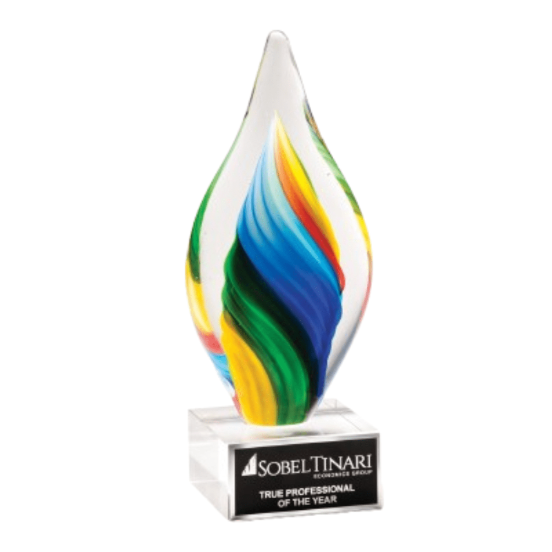 Rainbow Art Glass Award for Recognition and Celebration - Laser Traditions Engraving & Gift