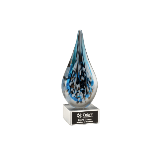 Colorful Art Glass Award for Appreciation and Milestones - Laser Traditions Engraving & Gift