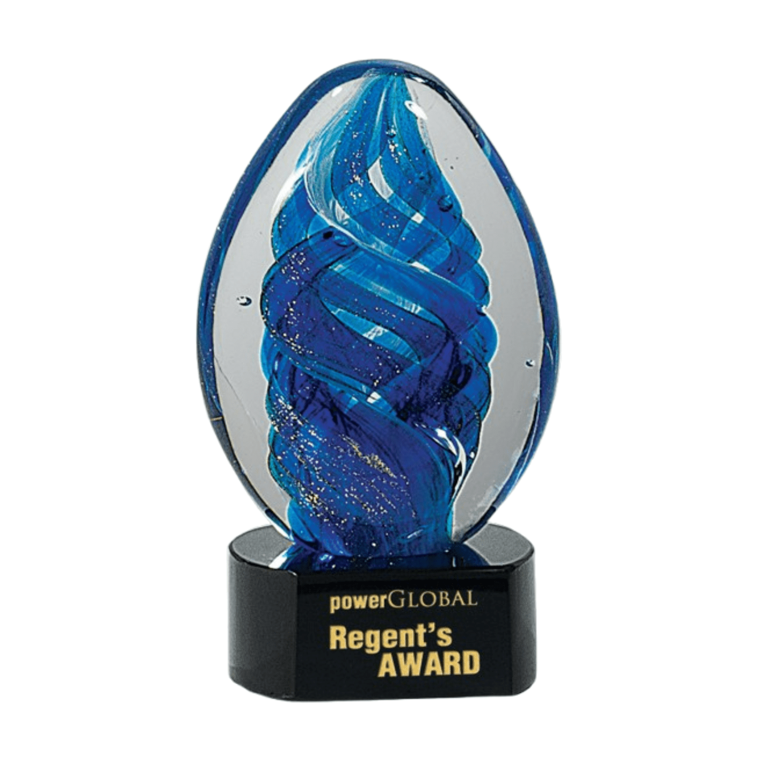 Personalized Hand - Blown Glass Award Sculpture - Laser Traditions Engraving & Gift