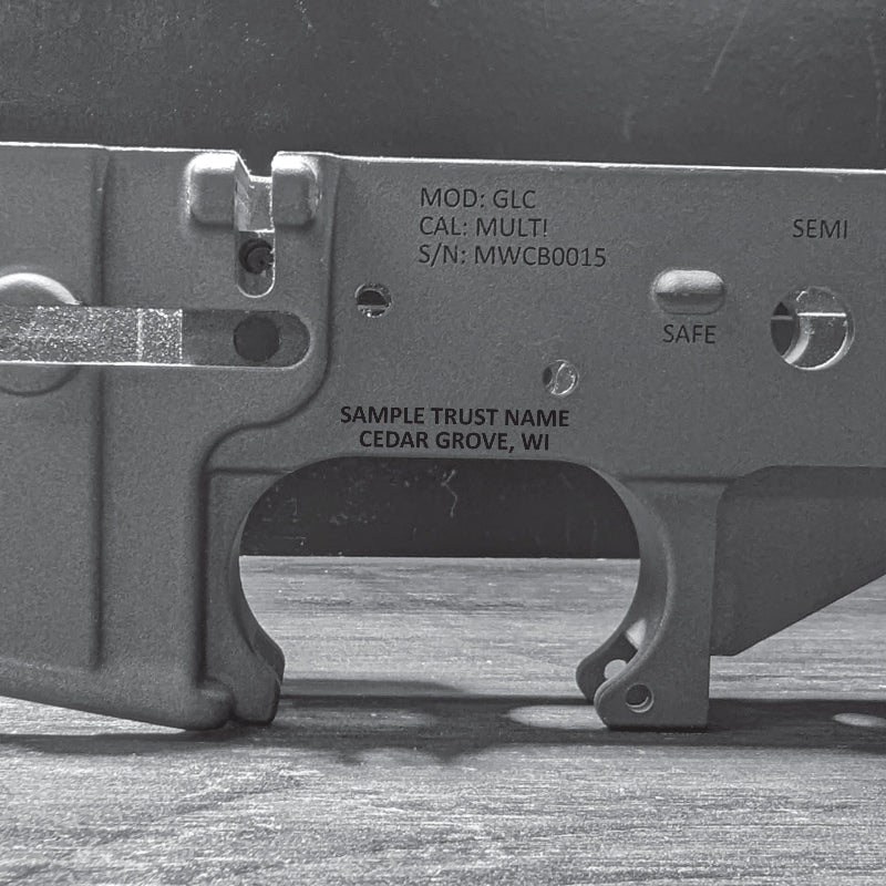 gun and firearm engraving wisconsin sbr nfa rifle lower