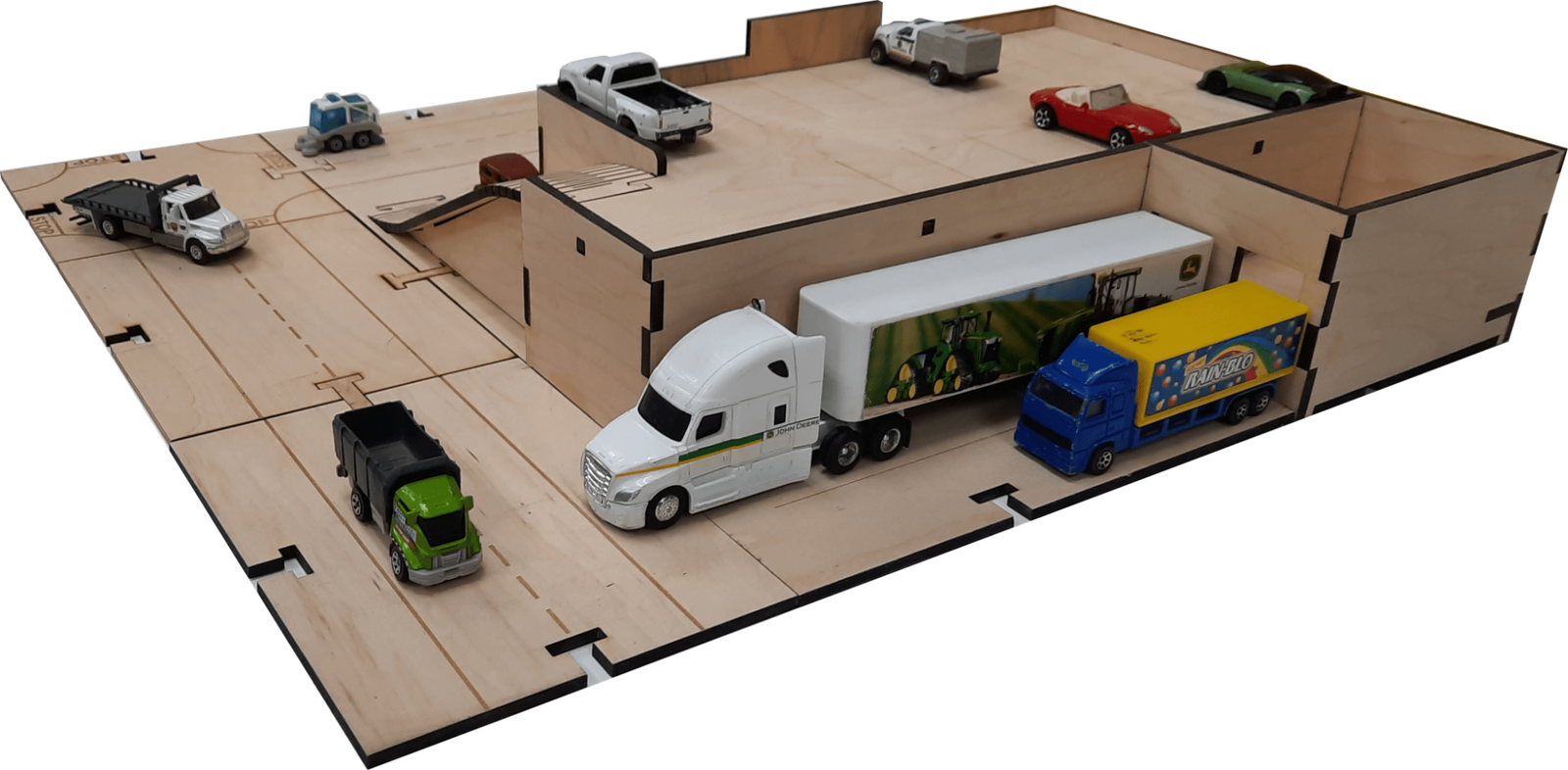 Large Store and Loading Dock Building Kit DIY Matchbox Hot wheels Toy - Laser Traditions Engraving & Gift