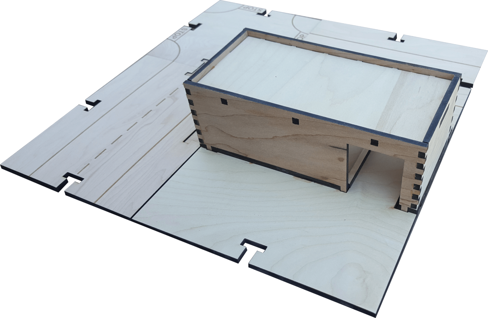 Mechanic Garage Building Kit DIY Matchbox Hotwheels Toy Garage - My Car City Building Sets - Laser Traditions Engraving & Gift