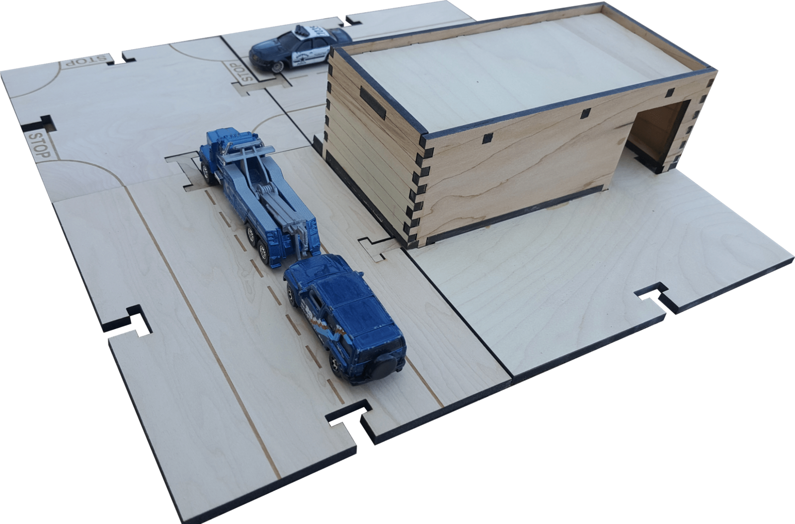 Mechanic Garage Building Kit DIY Matchbox Hotwheels Toy Garage - My Car City Building Sets - Laser Traditions Engraving & Gift