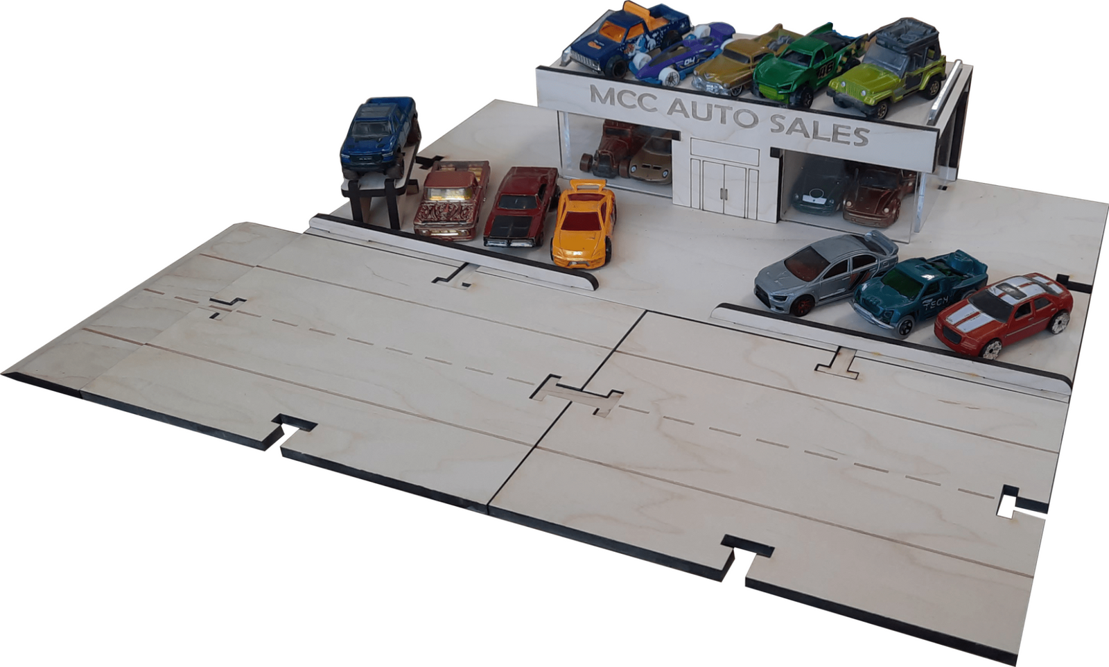 Car Dealer Building Kit DIY Matchbox Hot Wheels Toy - Laser Traditions Engraving & Gift
