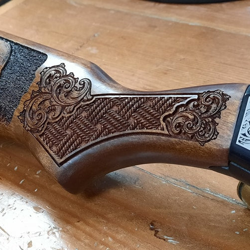 deer, bear, duck, geese, bird, farm, elk, moose, wolf, family, gun engraving.