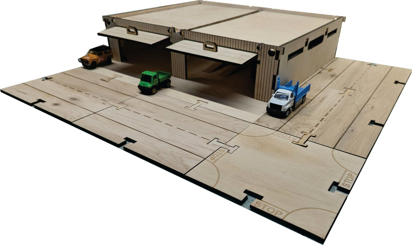 Large Farm Tractor Workshop Building Kit DIY Matchbox Hot wheels Toy - Laser Traditions Engraving & Gift