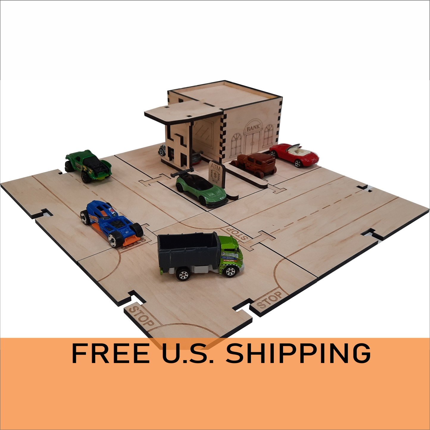 Bank Building Kit DIY Matchbox Hot wheels Toy