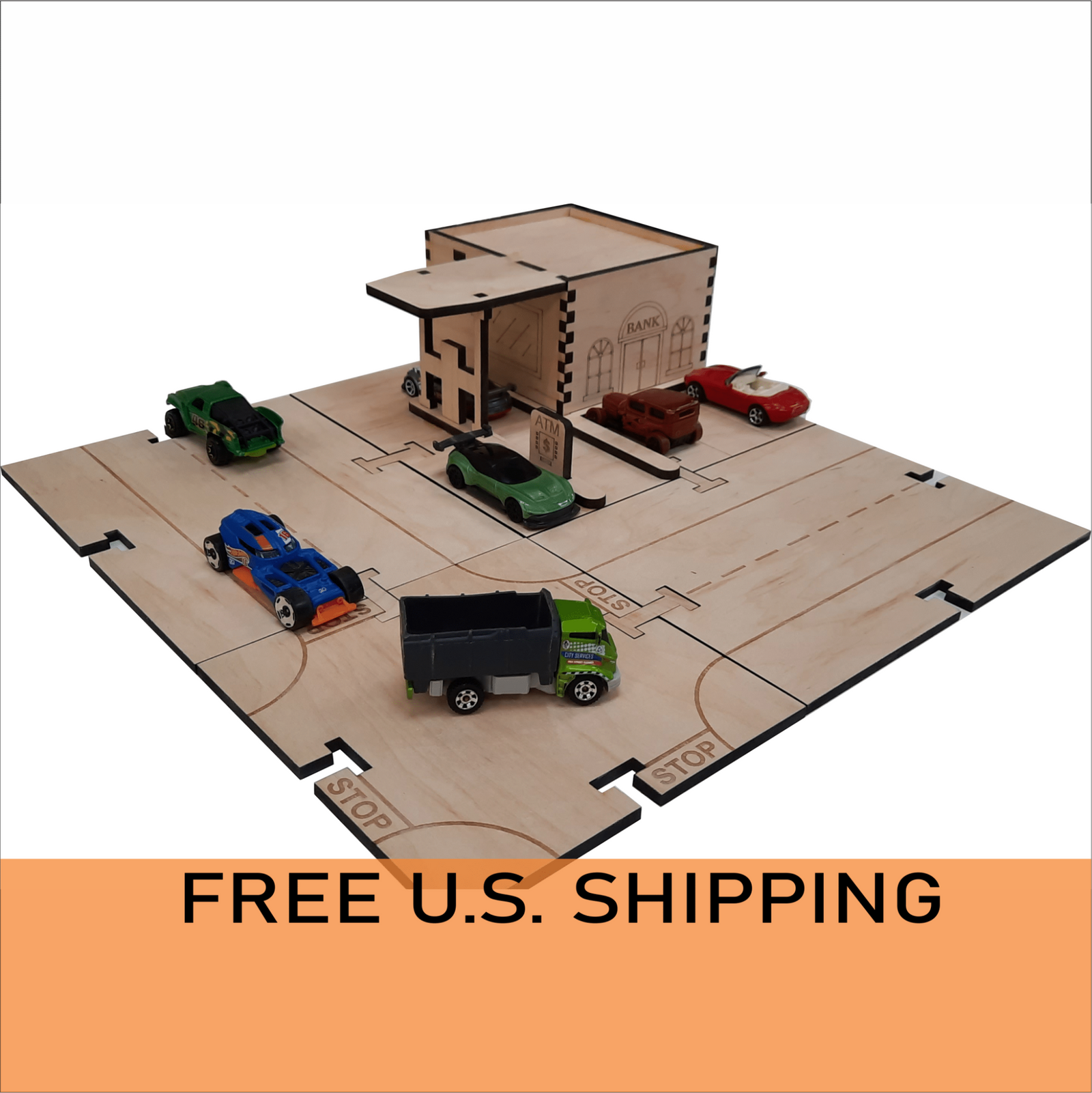 Bank Building Kit DIY Matchbox Hot wheels Toy - Laser Traditions Engraving & Gift