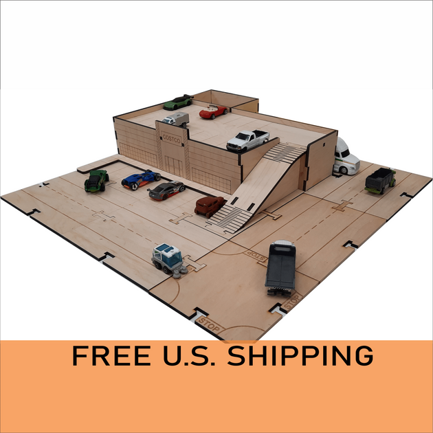 Large Store and Loading Dock Building Kit DIY Matchbox Hot wheels Toy - Laser Traditions Engraving & Gift