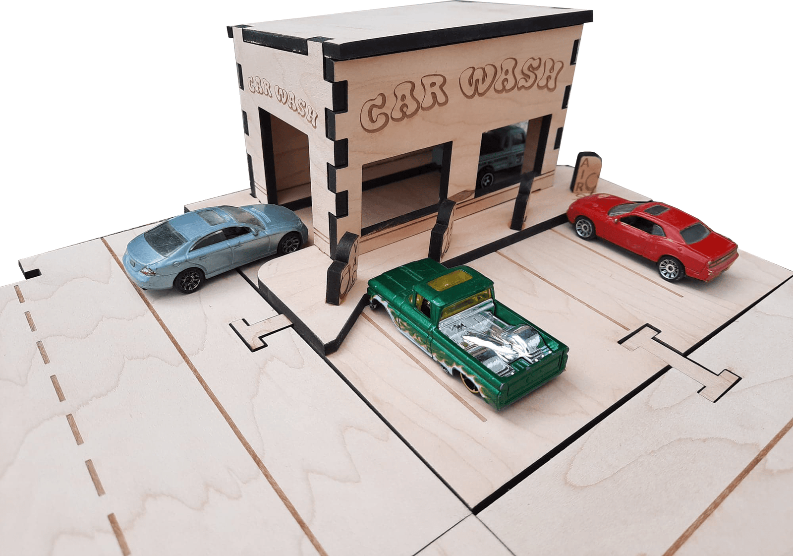 Car Wash Building Kit DIY Matchbox Hotwheels Toy - My Car City Building Sets - Laser Traditions Engraving & Gift