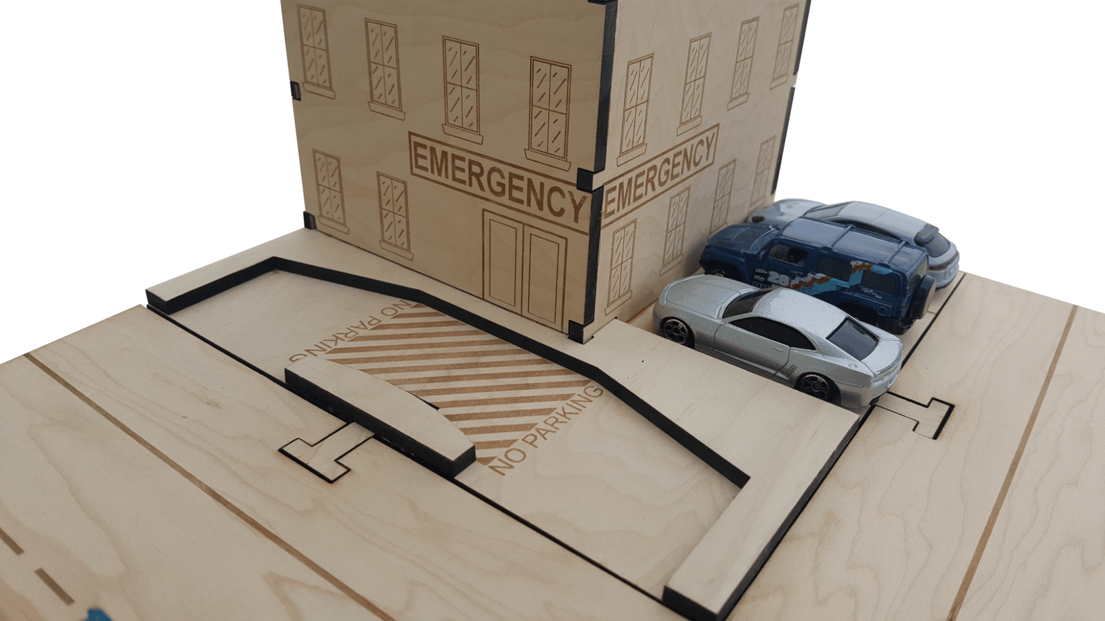 Hospital Building Kit DIY Matchbox Hotwheels Toy - Laser Traditions Engraving & Gift