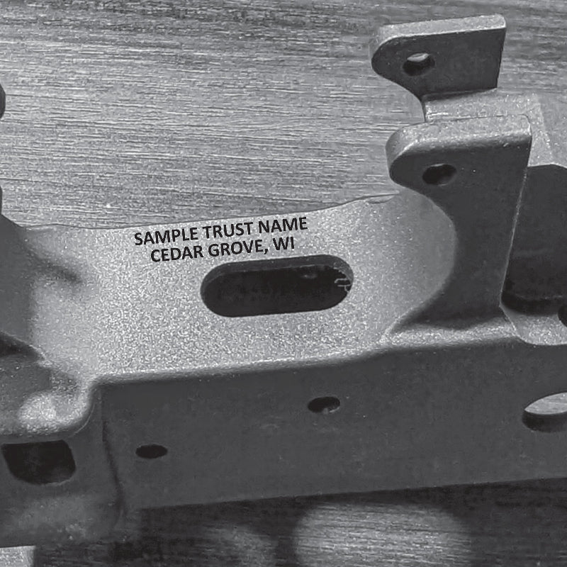Wisconsin engraving lower sbr gun rifle engraving