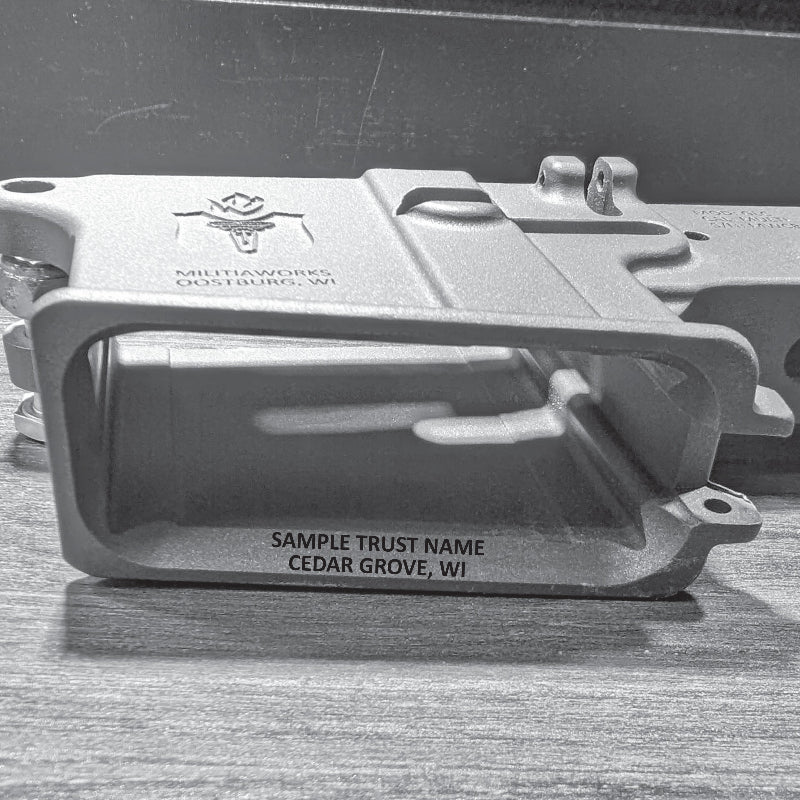 Engraving Location on a sbr lower rifle magwell 