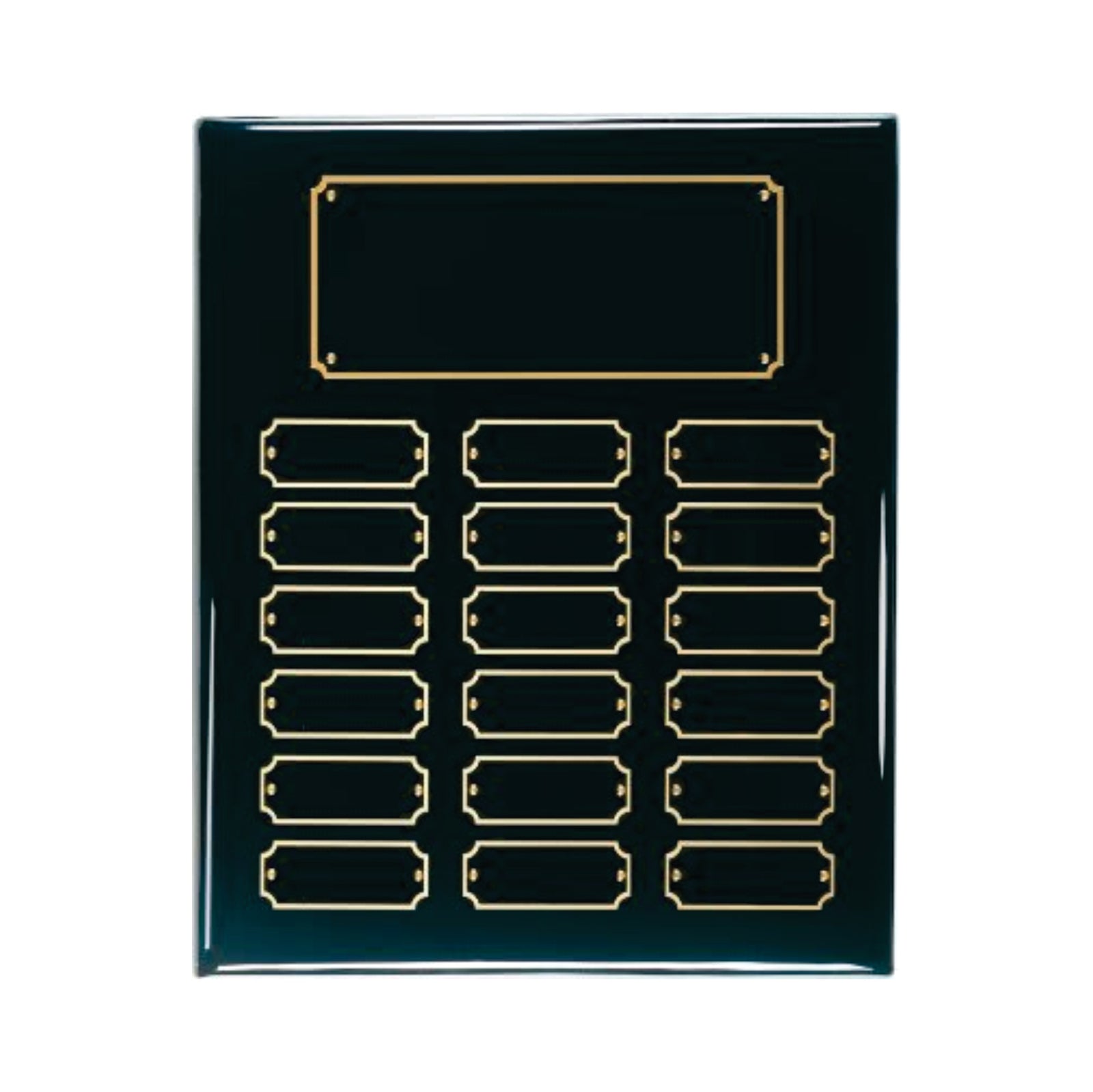 18 Plate Perpetual Plaque with Engraving and Gloss Finish - Laser Traditions Engraving & Gift