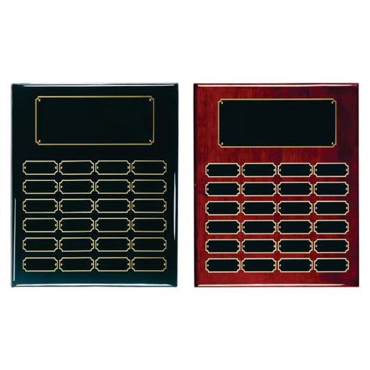 24 Plate Perpetual Plaque with Custom Engraving and Gloss Finish - Laser Traditions Engraving & Gift