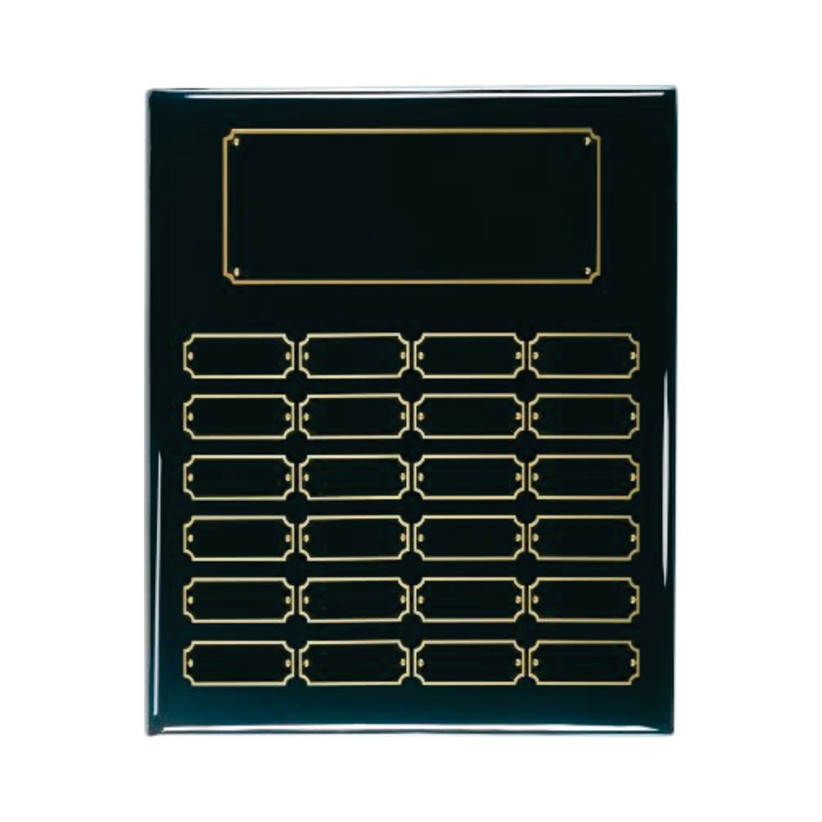 24 Plate Perpetual Plaque with Custom Engraving and Gloss Finish - Laser Traditions Engraving & Gift