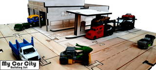 Semi Mechanic Garage Truck Stop Building Kit DIY Matchbox Hot wheels Toy - Laser Traditions Engraving & Gift