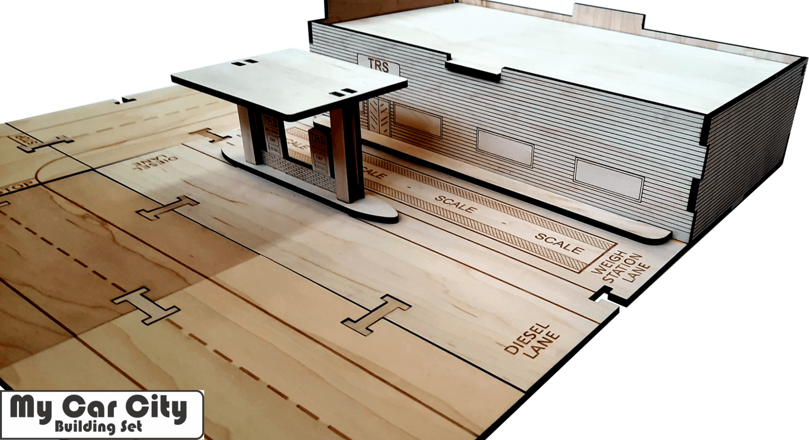 Semi Mechanic Garage Truck Stop Building Kit DIY Matchbox Hot wheels Toy - Laser Traditions Engraving & Gift