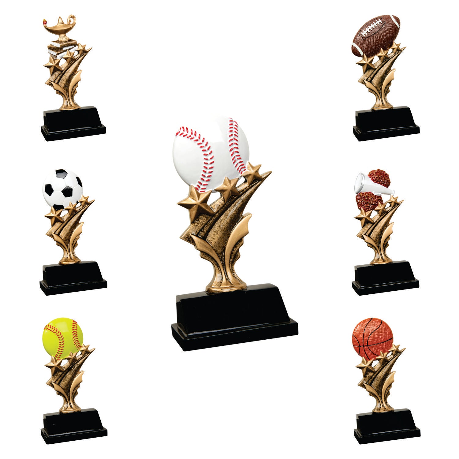 TriStar Resin Awards with Custom Engraving - Laser Traditions Engraving & Gift