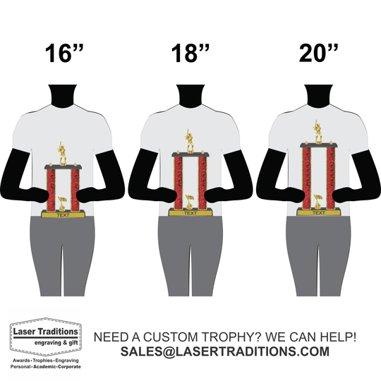 Custom Two Column Trophy with Engraving Preview - Laser Traditions Engraving & Gift