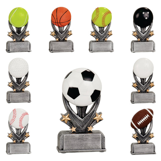 Varsity Resin Sports Trophy for All - Star Athletes - Laser Traditions Engraving & Gift
