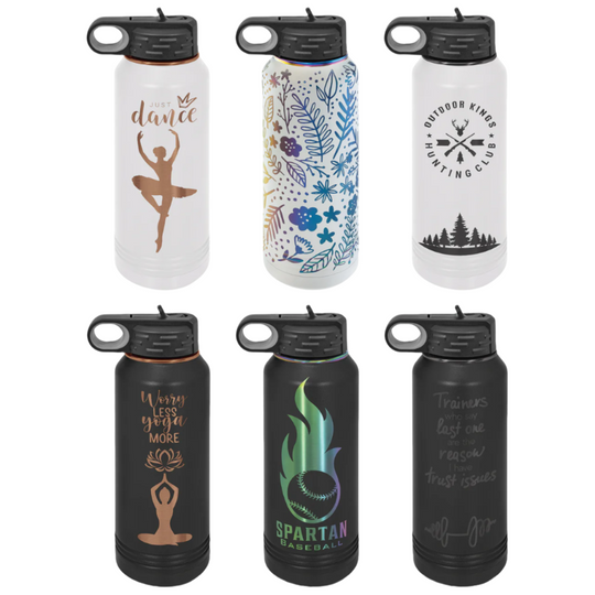 polar camel water bottle collage
