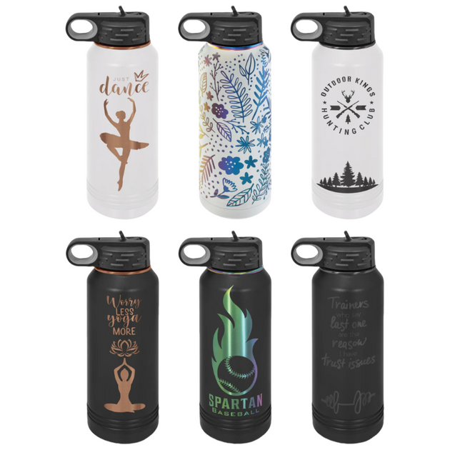 polar camel water bottle collage