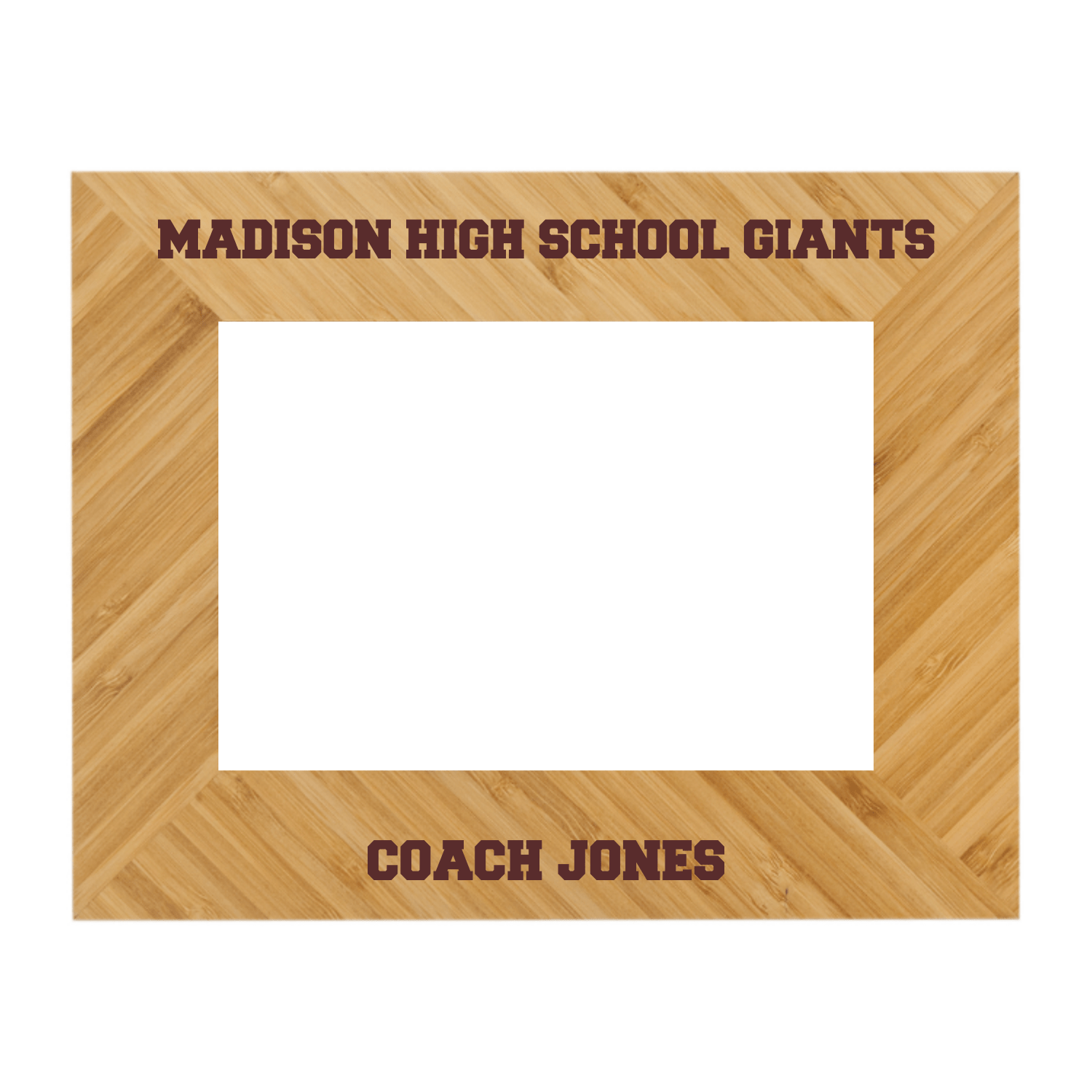 Custom Engraved Solid Wood Picture Frame - Laser Traditions Engraving & Gift