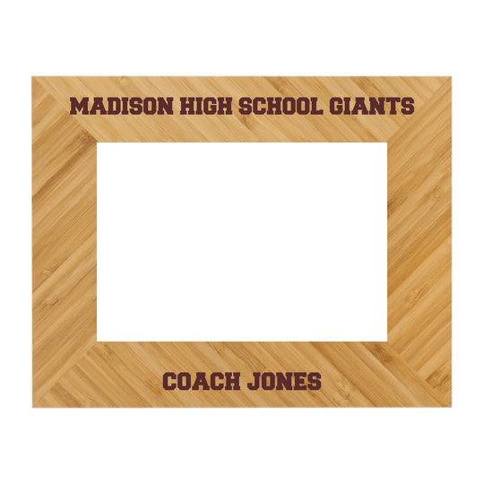 Custom Engraved Solid Wood Picture Frame - Laser Traditions Engraving & Gift