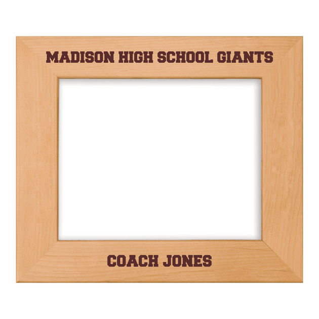 Custom Engraved Solid Wood Picture Frame - Laser Traditions Engraving & Gift