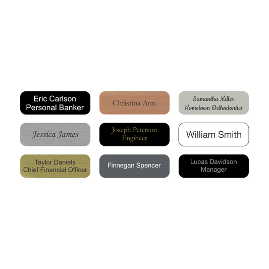 Customizable Name Tag with Magnet