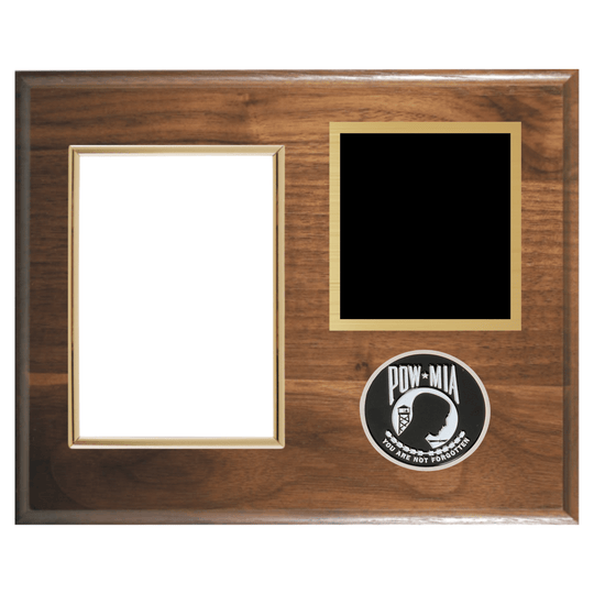 US POW MIA Genuine Walnut Photo Plaque – Custom Engraved - Laser Traditions Engraving & Gift