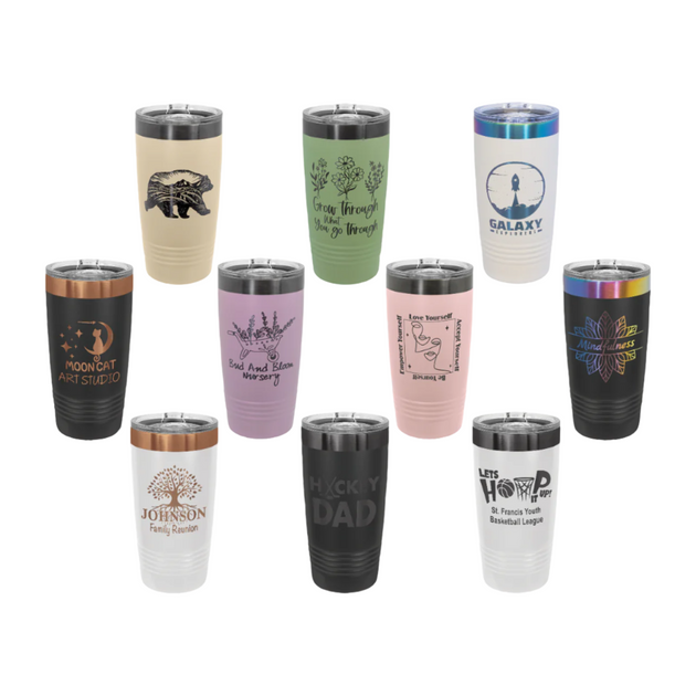 polar camel ring neck tumbler collage