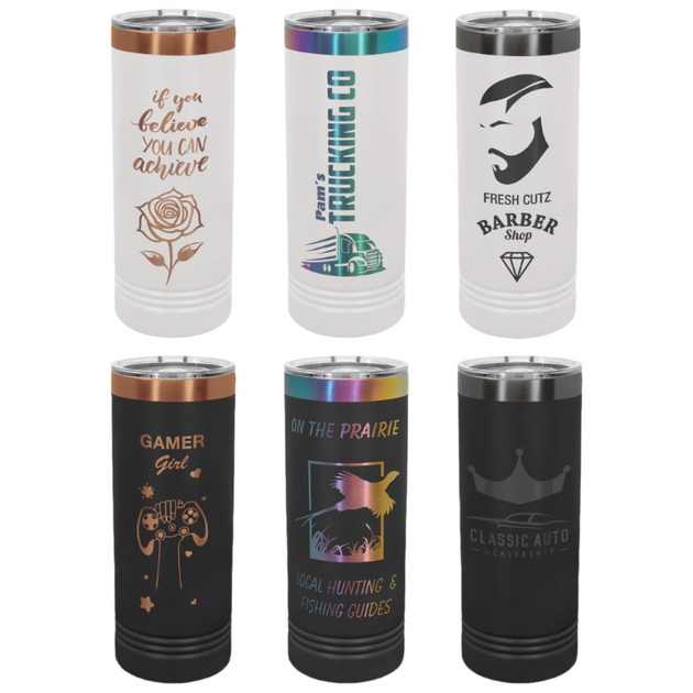 polar camel skinny tumbler collage