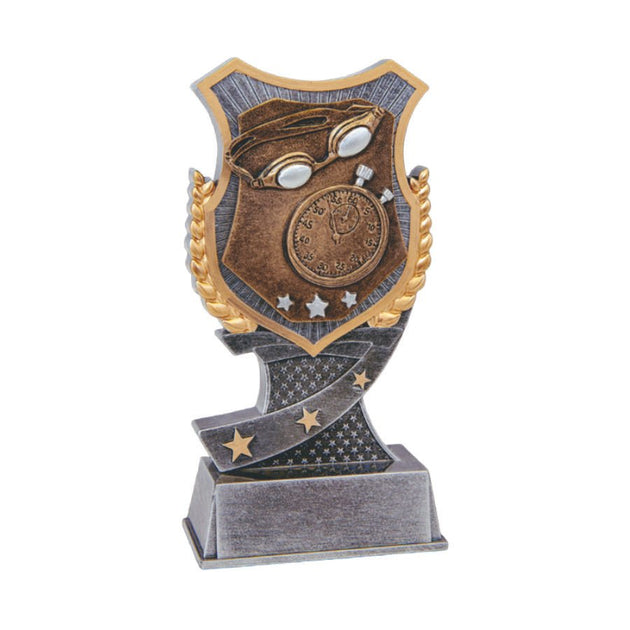 Custom Shield Resin Trophies for Sports and Music - Laser Traditions Engraving & Gift