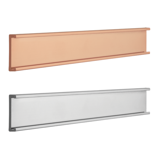 Adhesive Mount Aluminum Wall Bracket & Name Plate Set