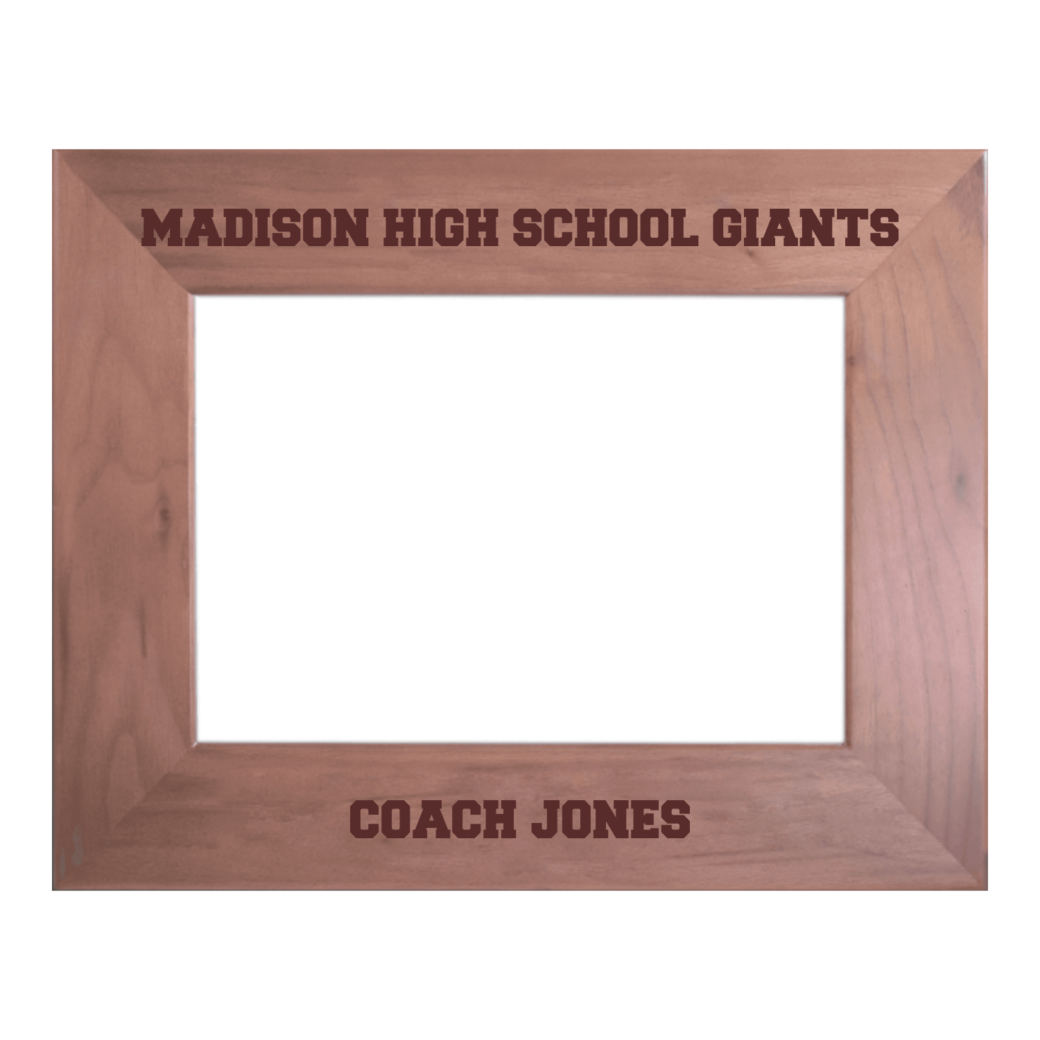 Custom Engraved Solid Wood Picture Frame - Laser Traditions Engraving & Gift