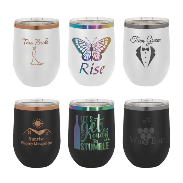 polar camel wine tumbler collage