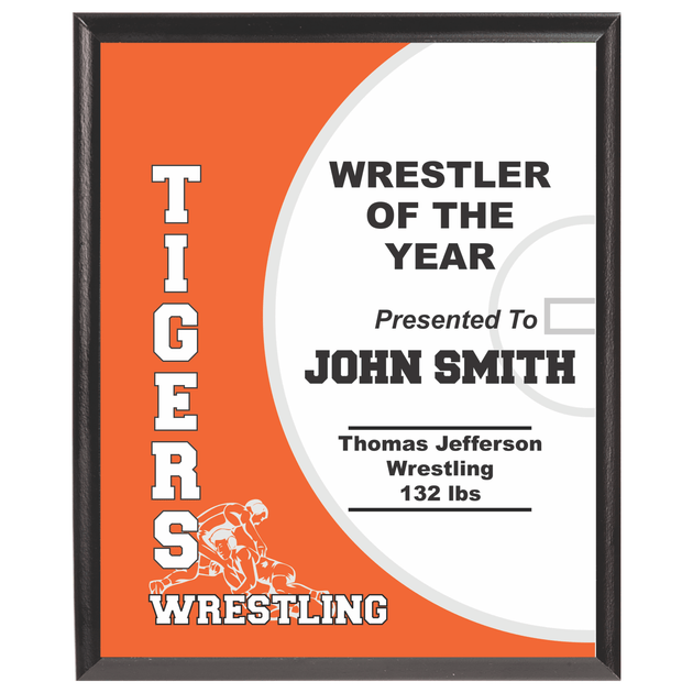 Custom Wrestling Award Plaque - Laser Traditions Engraving & Gift