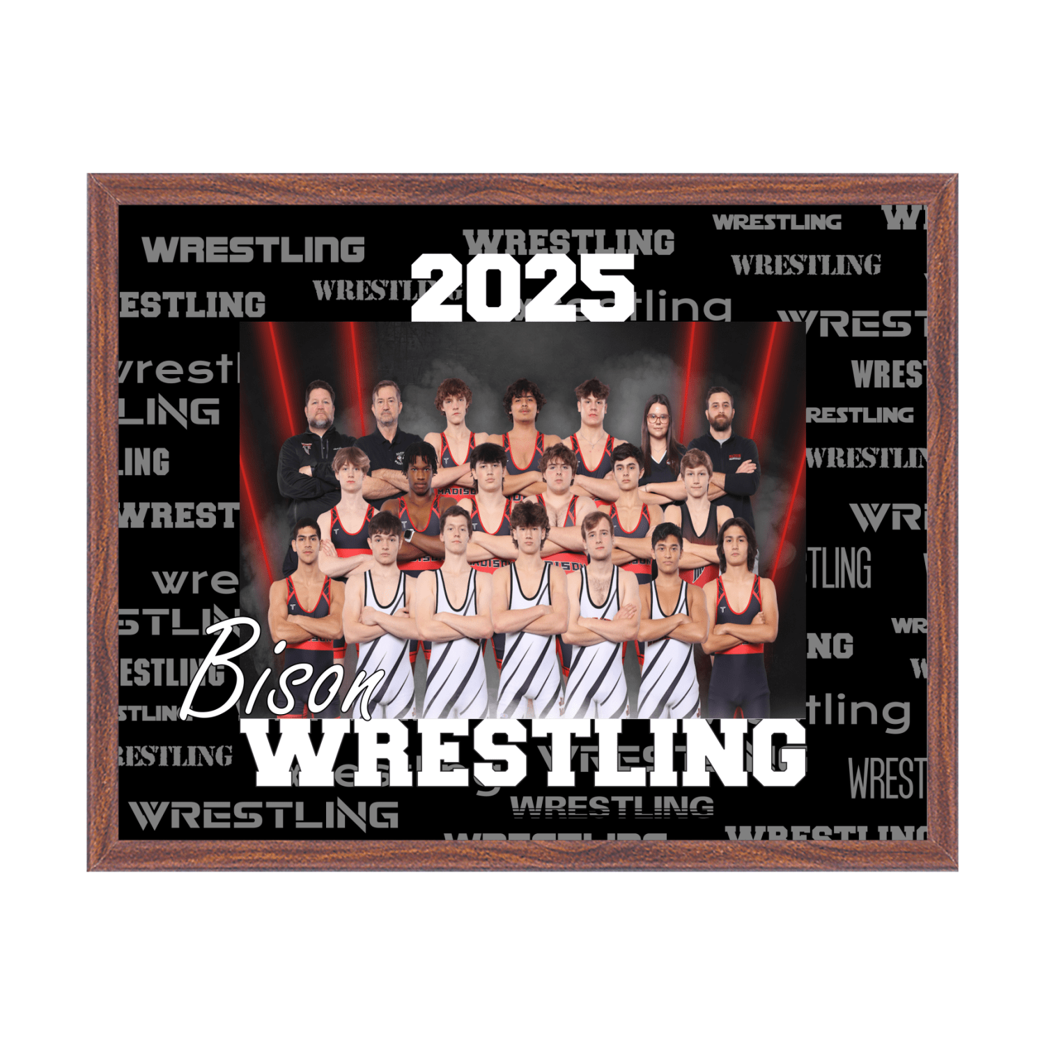 Custom Wrestling Team Photo Plaque - Laser Traditions Engraving & Gift